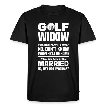 Fun Golf Golf Golfer Gift - Men's Premium Organic T-Shirt - black - Front - Nico (187cm)