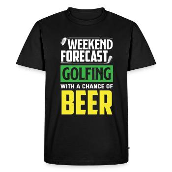 Fun Golf Golf Golfer Gift - Men's Premium Organic T-Shirt - black - Front - Nico (187cm)