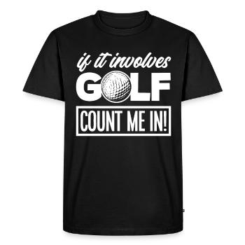 Fun Golf Golf Golfer Gift - Men's Premium Organic T-Shirt - black - Front - Nico (187cm)