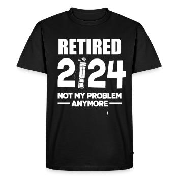 Fun Golf Golf Golfer Gift Pension 2024 - Men's Premium Organic T-Shirt - black - Front - Nico (187cm)