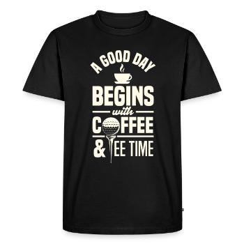 Fun Golf Golf Golfer Gift - Men's Premium Organic T-Shirt - black - Front - Nico (187cm)