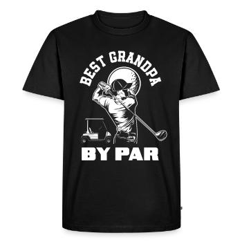 Fun Golf golf golfer Grandpa gift - Men's Premium Organic T-Shirt - black - Front - Nico (187cm)