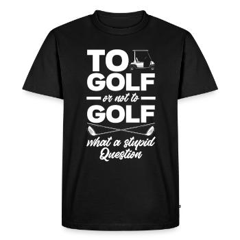 Fun Golf Golf Golfer Gift - Men's Premium Organic T-Shirt - black - Front - Nico (187cm)