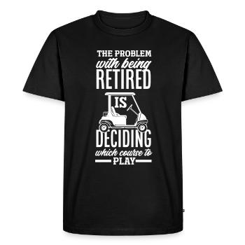 Fun Golf Golf Golfer Gift - Men's Premium Organic T-Shirt - black - Front - Nico (187cm)