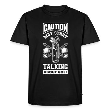 Fun Golf Golf Golfer Gift - Men's Premium Organic T-Shirt - black - Front - Nico (187cm)