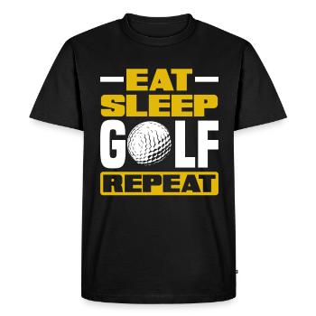 Fun Golf Golf Golfer Gift - Men's Premium Organic T-Shirt - black - Front - Nico (187cm)