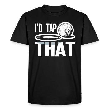 Fun Golf Golf Golfer Gift - Men's Premium Organic T-Shirt - black - Front - Nico (187cm)