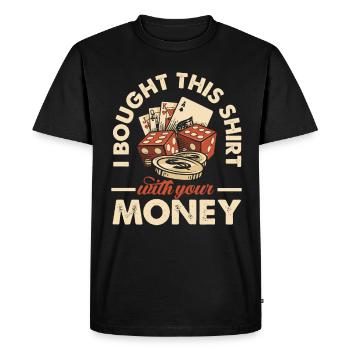 Joueur de poker Joueur de poker Cadeau de poker - T-shirt Premium bio Homme - noir - Devant - Nico (187cm)