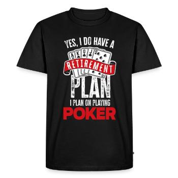 Joueurs de poker Joueurs de poker Poker Gift Pension - T-shirt Premium bio Homme - noir - Devant - Nico (187cm)