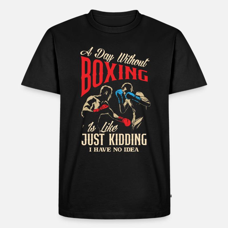 Lustiges Boxen Boxer Geschenk - Männer Premium Bio T-Shirt - Schwarz