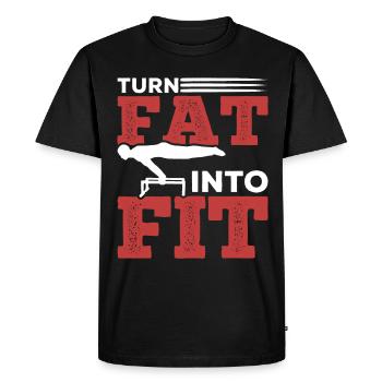 Street Strength Training Calisthenics Body Weight - Men's Premium Organic T-Shirt - black - Front - Nico (187cm)