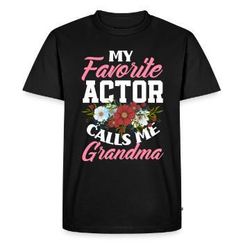 Drôle d’acteur Actrice Cadeau - T-shirt Premium bio Homme - noir - Devant - Nico (187cm)