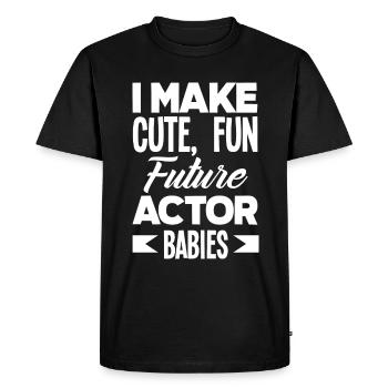 Drôle d’acteur Actrice Cadeau - T-shirt Premium bio Homme - noir - Devant - Nico (187cm)