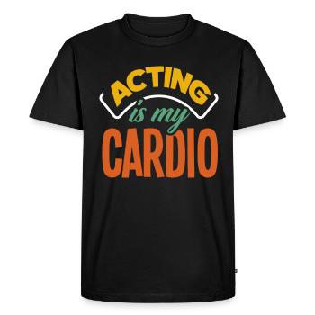 Drôle d’acteur Actrice Cadeau - T-shirt Premium bio Homme - noir - Devant - Nico (187cm)