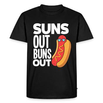 Hot Dog Hot Dogs Lover Cadeau - T-shirt Premium bio Homme - noir - Devant - Nico (187cm)