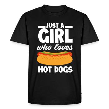 Hot Dog Hot Dogs Lover Cadeau - T-shirt Premium bio Homme - noir - Devant - Nico (187cm)