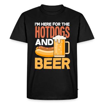 Hot Dog Hot Dogs Lover Cadeau - T-shirt Premium bio Homme - noir - Devant - Nico (187cm)