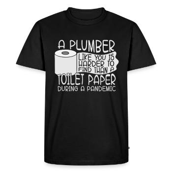 Un plombier comme vous Outil Plomberie Plombiers - T-shirt Premium bio Homme - noir - Devant - Nico (187cm)