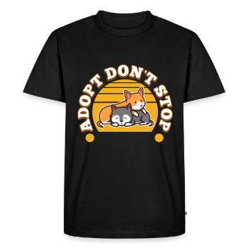 Adopt don't shop - Men's Premium Organic T-Shirt - black - Front - Nico (187cm)