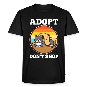 Adopt don't shop - Men's Premium Organic T-Shirt - black - Front - Nico (187cm)