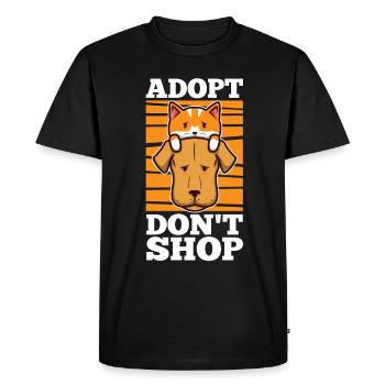 Adopt don't shop - Men's Premium Organic T-Shirt - black - Front - Nico (187cm)