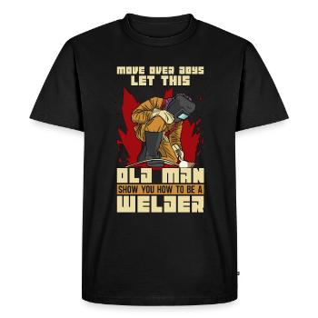 Soudeur Move Over Boys Welding Career Weld Metal - T-shirt Premium bio Homme - noir - Devant - Nico (187cm)