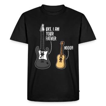 Uke je suis ton père - T-shirt Premium bio Homme - noir - Devant - Nico (187cm)
