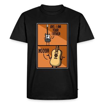 Uke je suis ton père - T-shirt Premium bio Homme - noir - Devant - Nico (187cm)
