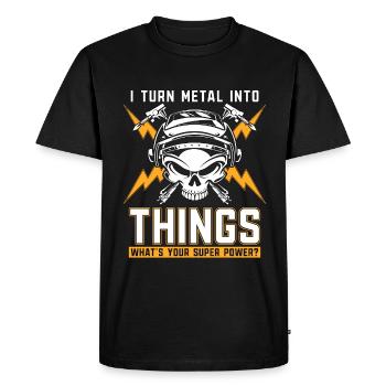 Welder Turn Metal Into Welding Career Weld Iron - T-shirt Premium bio Homme - noir - Devant - Nico (187cm)