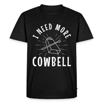 J’ai besoin de plus de Cowbell - T-shirt Premium bio Homme - noir - Devant - Nico (187cm)