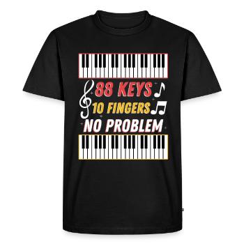 88 touches, 10 doigts, pas de problème - T-shirt Premium bio Homme - noir - Devant - Nico (187cm)