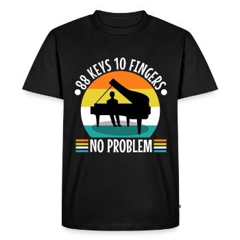 88 touches 10 doigts pas de problème - T-shirt Premium bio Homme - noir - Devant - Nico (187cm)