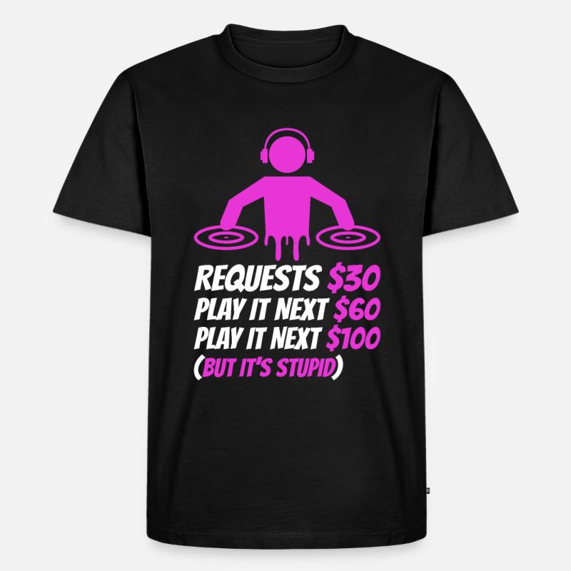 DJ Request - Men's Premium Organic T-Shirt - black