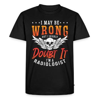 Radiologue I peut-être tort Radiologie X-Ray Tech - T-shirt Premium bio Homme - noir - Devant - Nico (187cm)