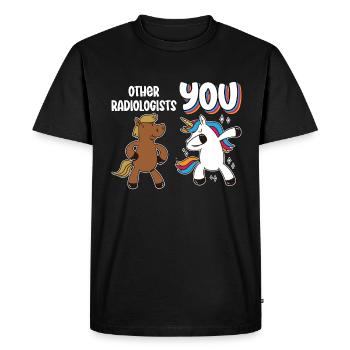 Radiologist Other Radiologists Unicorn Radiology - Men's Premium Organic T-Shirt - black - Front - Nico (187cm)