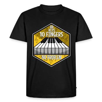 88 touches 10 doigts pas de problème - T-shirt Premium bio Homme - noir - Devant - Nico (187cm)