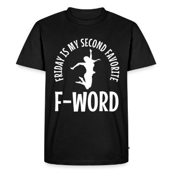 Vendredi est mon deuxième mot préféré - T-shirt Premium bio Homme - noir - Devant - Nico (187cm)
