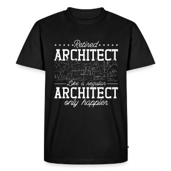 Retired Architect Architects Job Architecture - Men's Premium Organic T-Shirt - black - Front - Nico (187cm)