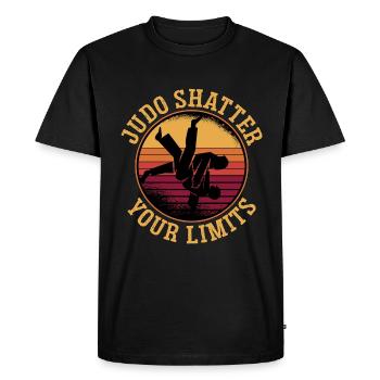 Judo Briser Vos Limites Combattant Karaté Rétro - T-shirt Premium bio Homme - noir - Devant - Nico (187cm)