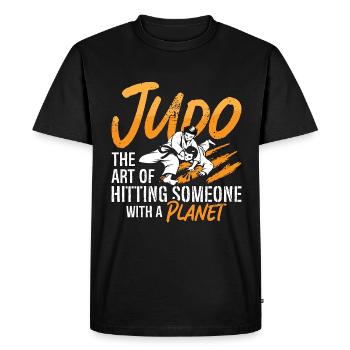 Judo L’art de frapper les sports de karaté de combat - T-shirt Premium bio Homme - noir - Devant - Nico (187cm)