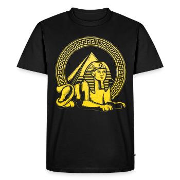 Egyptian Pyramids History Egypt Sphinx - Men's Premium Organic T-Shirt - black - Front - Nico (187cm)