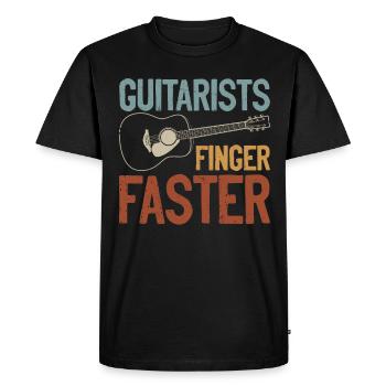 Guitariste Wordplay Humour pour Adultes - T-shirt Premium bio Homme - noir - Devant - Nico (187cm)