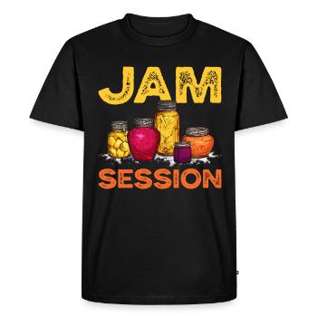 Jam Session Musician Jelly WordPlay - Men's Premium Organic T-Shirt - black - Front - Nico (187cm)
