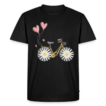 Daisy Bike Femmes Fleur Vélo Jardin - T-shirt Premium bio Homme - noir - Devant - Nico (187cm)