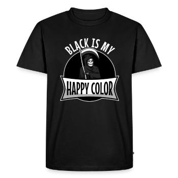 Le noir est ma couleur heureuse, Reaper - T-shirt Premium bio Homme - noir - Devant - Nico (187cm)