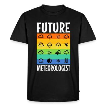 Future Meteorologist - Men's Premium Organic T-Shirt - black - Front - Nico (187cm)