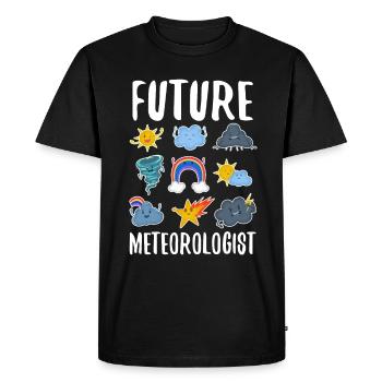 Future Meteorologist - Men's Premium Organic T-Shirt - black - Front - Nico (187cm)