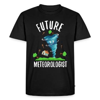Futur météorologue - T-shirt Premium bio Homme - noir - Devant - Nico (187cm)
