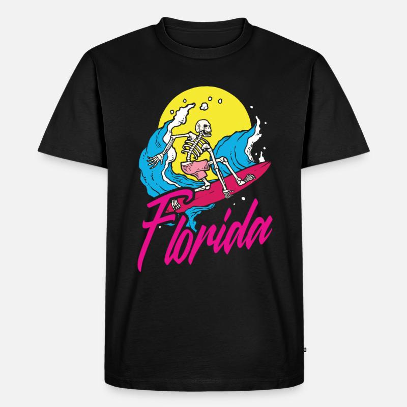 Florida - Männer Premium Bio T-Shirt - Schwarz