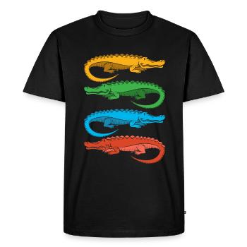 Alligator Alligator Crocodile Crocodile - Men's Premium Organic T-Shirt - black - Front - Nico (187cm)